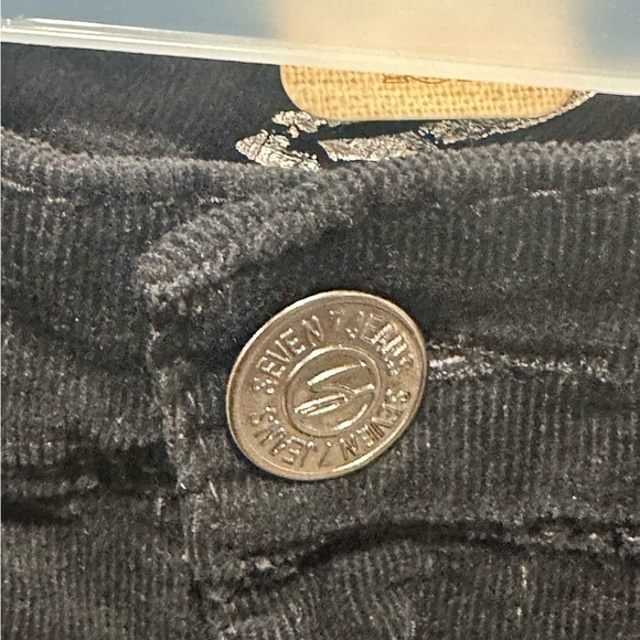 Seven7 Jeans Women’s Black Corduroy Pants Size 16 Nwt - Picture 3 of 7